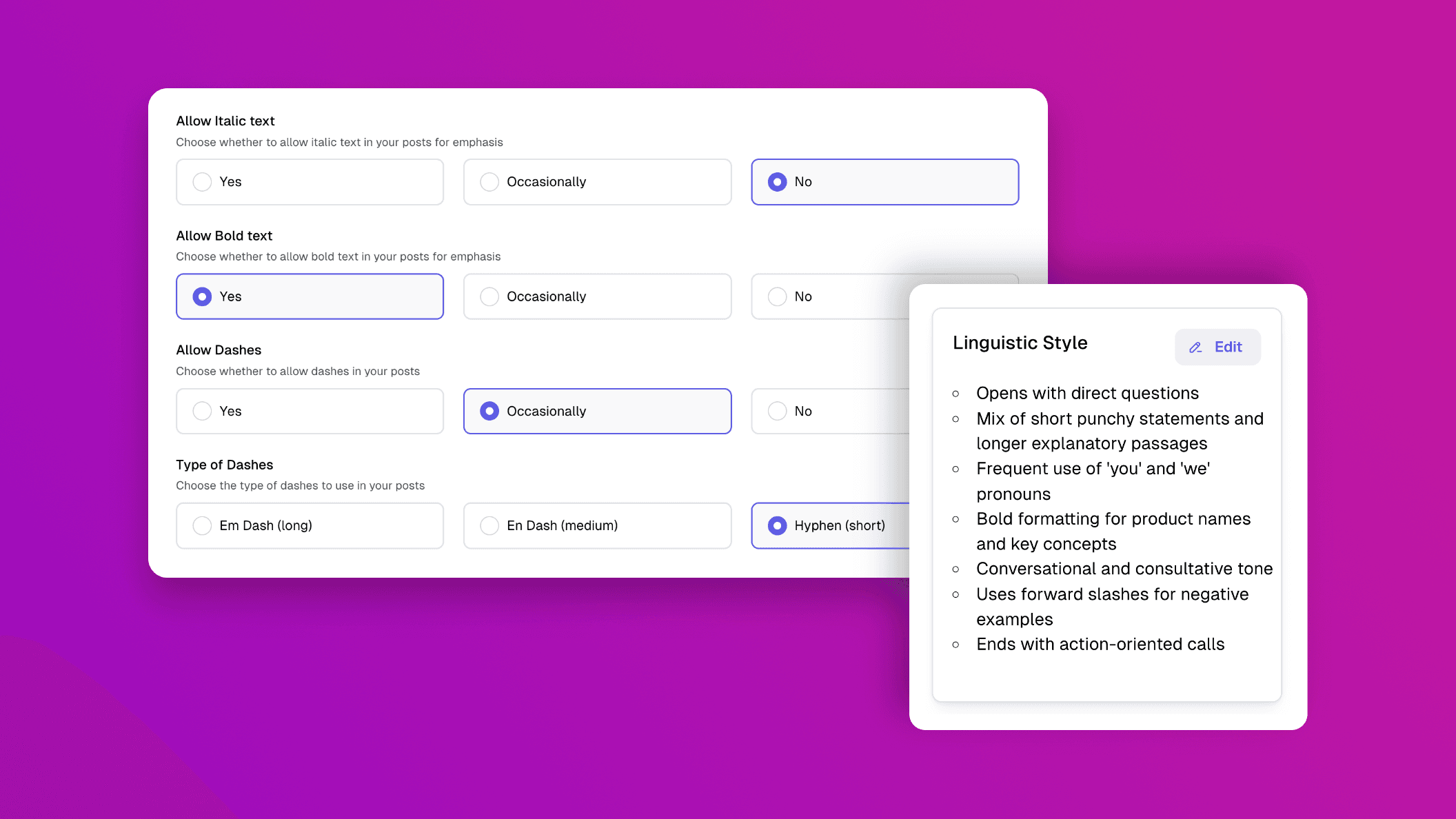 ✍️ NEW in Heyoo: Personal Tone of Voice & Style Preferences
