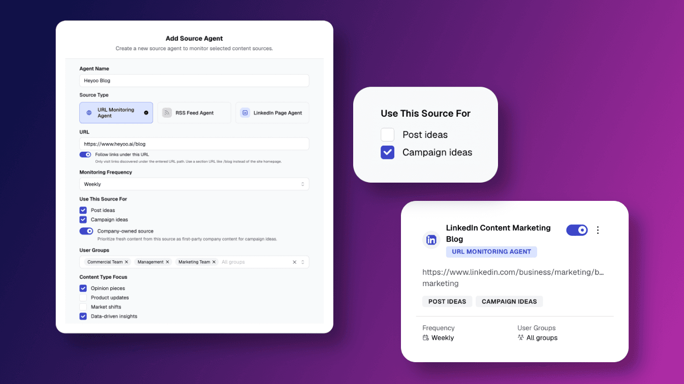 🔎 NEW in Heyoo: Heyoo Content Agent